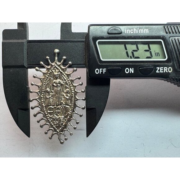 Estate Vintage Sterling Silver 925 Medieval Religious Brooch Pin 10.4g Unique - Picture 7 of 8